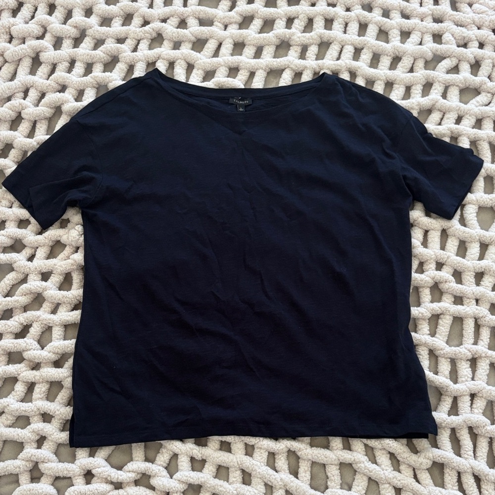Talbots Navy Blue Top - Large